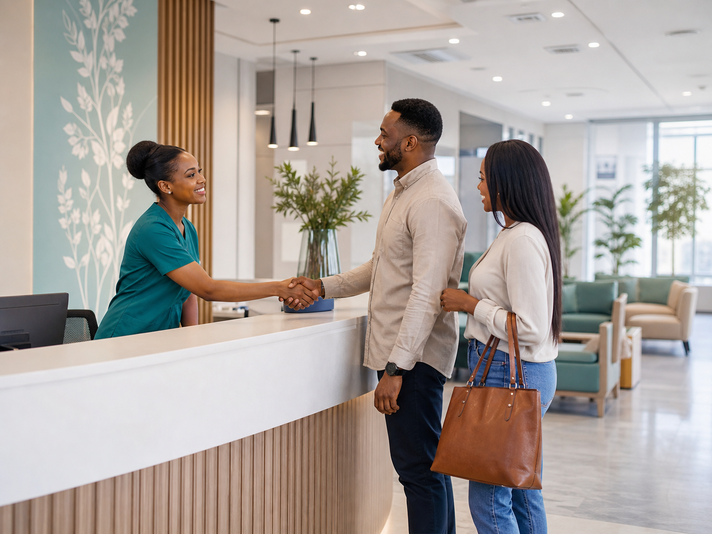Faleti Medical Centre reception and patient support area
